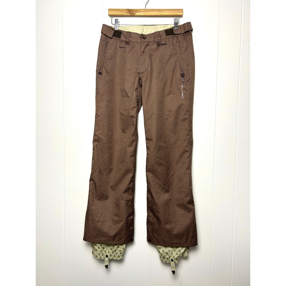 Special Blend Women's S Brown Polka Dot Snow Ski Pants Insulated‎ Waterproof